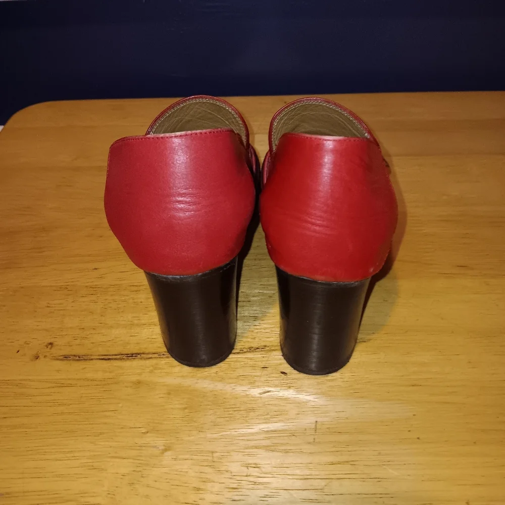 Gucci GG Leather Web Marmont Heels Size 35 1/2 - Picture 5 of 6